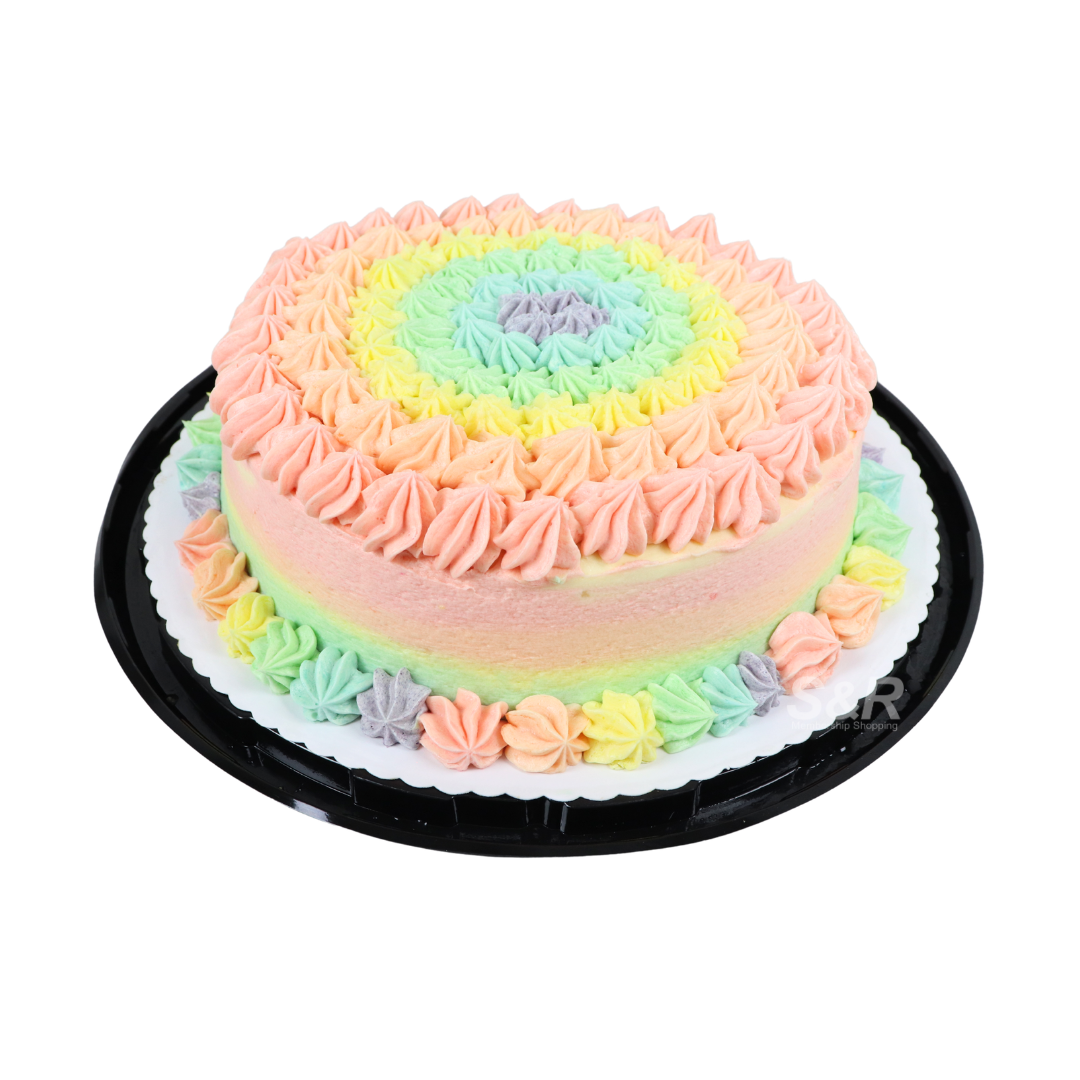 S&R 8in Rainbow Round Cake